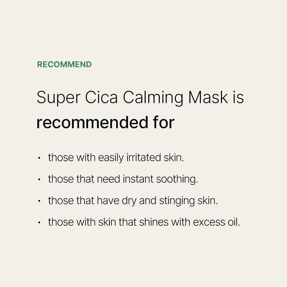 CICA CALMING MASK